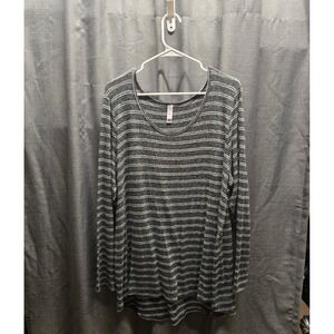 LuLaRoe Irma‎ Tunic Top Striped Long Sleeve Casual Comfy Knit 3XL